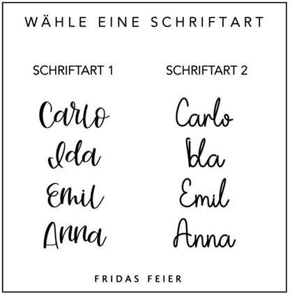 Personalisiertet Schriftzug aus Holz