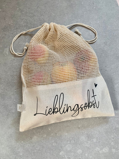 Personalisiertes Mehrweg Obst-Gemüsenetz