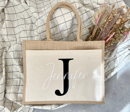 Personalisierte Juteasche – Big Letter