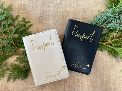 Personalisierte Passporthülle + Kofferanhänger – 2er Set – Design 2