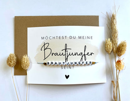 Personalisiertes Armband für die Brautjungfer