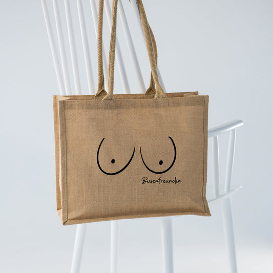 Personalisierte Jutetasche – Busenfreundin
