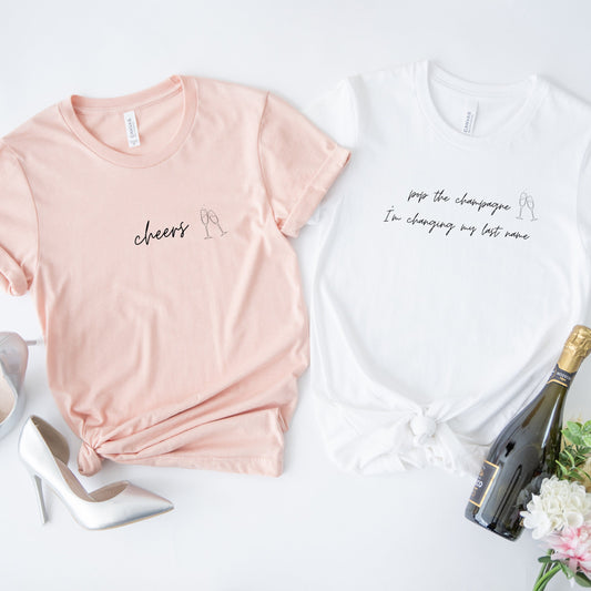 Personalisiertes T-Shirt – Pop the champagne