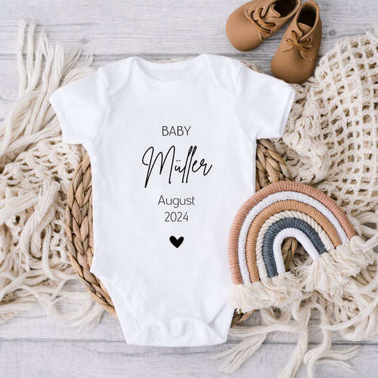 Personalisierter Baby Body – Schwangerschaftsverkündung