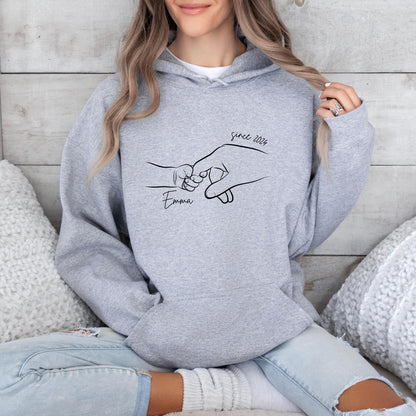 Personalisierter Hoodie – Mutterschaft/ Hände