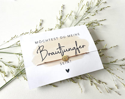 Personalisiertes Armband mit Gravur – Brautjungfer