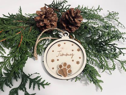 Personalisierter Weihnachtsbaumanhänger – Weihnachtsbaumkugel aus Holz 3D